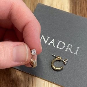 Nadri Front Back CZ Pave Huggie Hoops